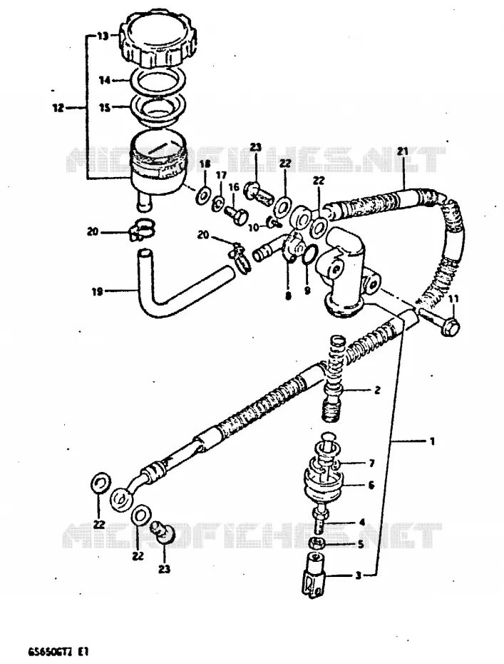 ACHTER HOOFDREMCILINDER Suzuki MOTO 650 GS 1982  GS650GTZ(X/Z)