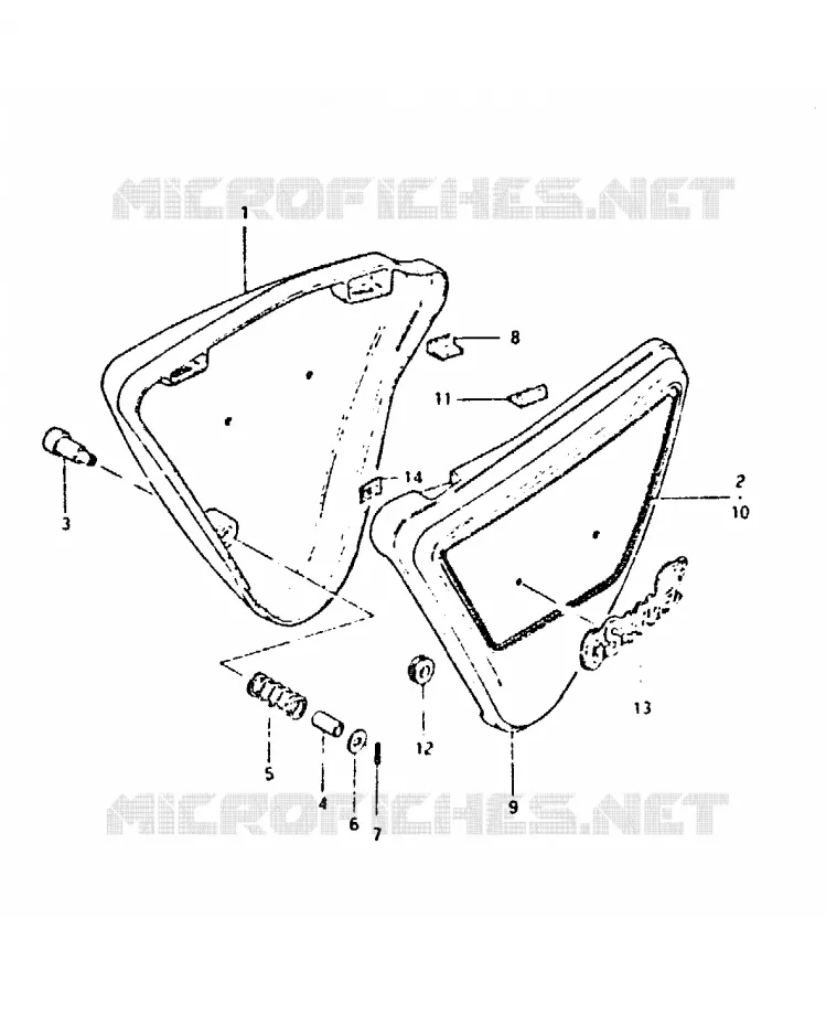 ACHTER KUIP  (GSX400LX) Suzuki MOTO 400 GSX 1981  GSX400LX(T/X)