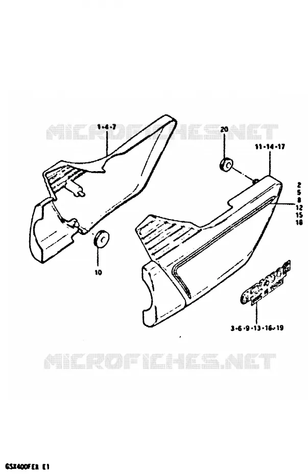 ACHTER KUIP Suzuki MOTO 400 GSX 1981  GSX400FEX