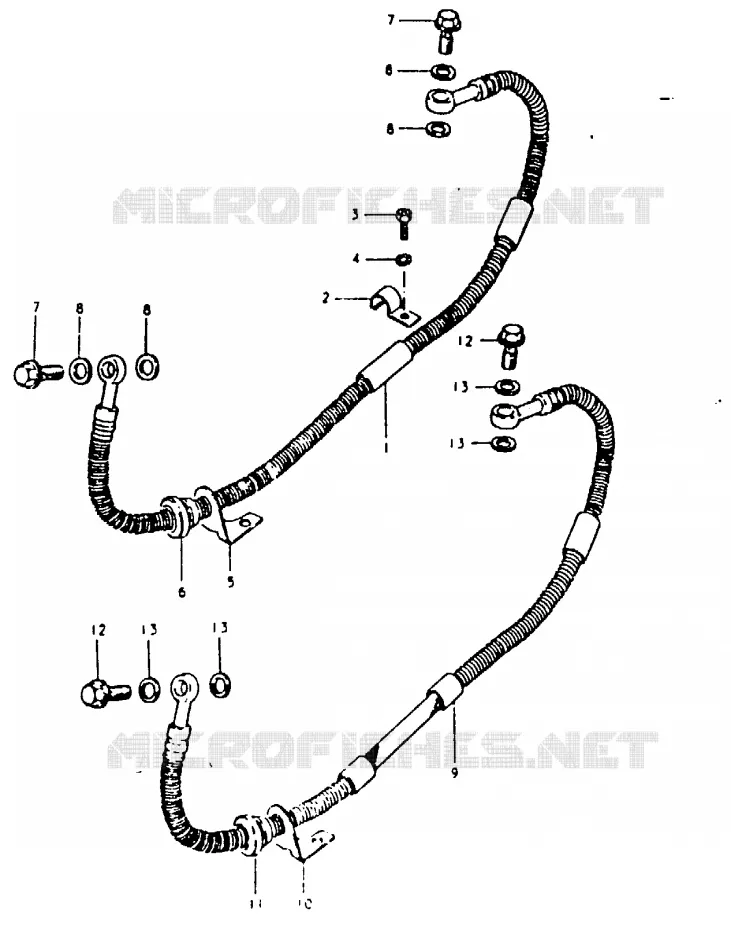 ACHTER REMSLANG Suzuki MOTO 1100 GSX-E 1980  GSX1100ET(T/X)