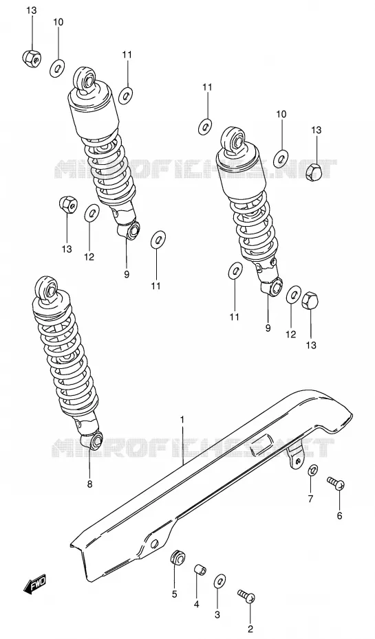 ACHTER SCHOKDEMPER Suzuki MOTO 125 GN 1983  GN125ED(E1)