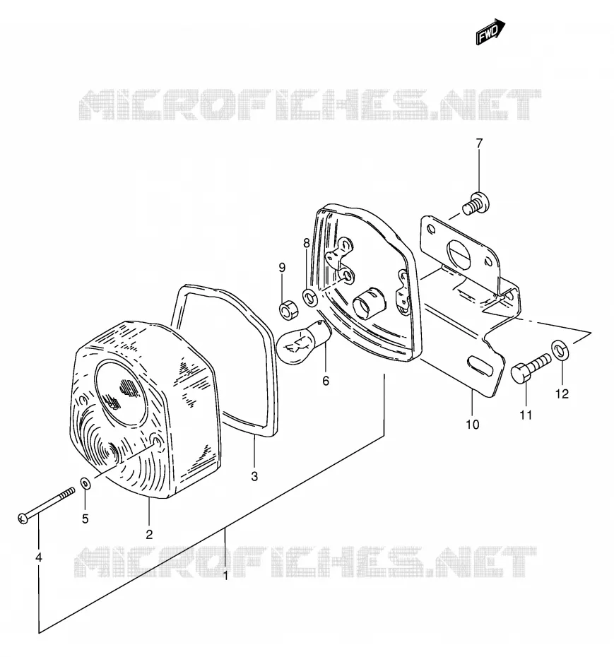 ACHTERLICHT (E16) Suzuki SCOOTER 50 FZ 1993  FZ50NP(E1)