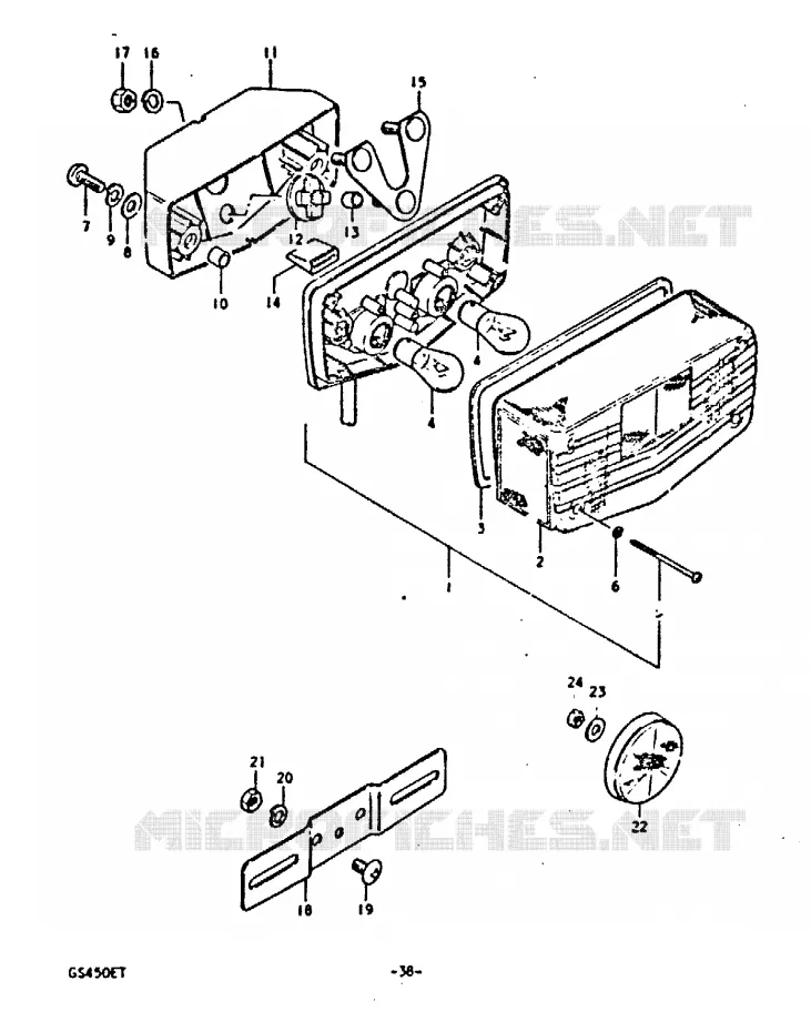ACHTERLICHT (E17) Suzuki MOTO 450 GS-E 1980  GS450ET(T)