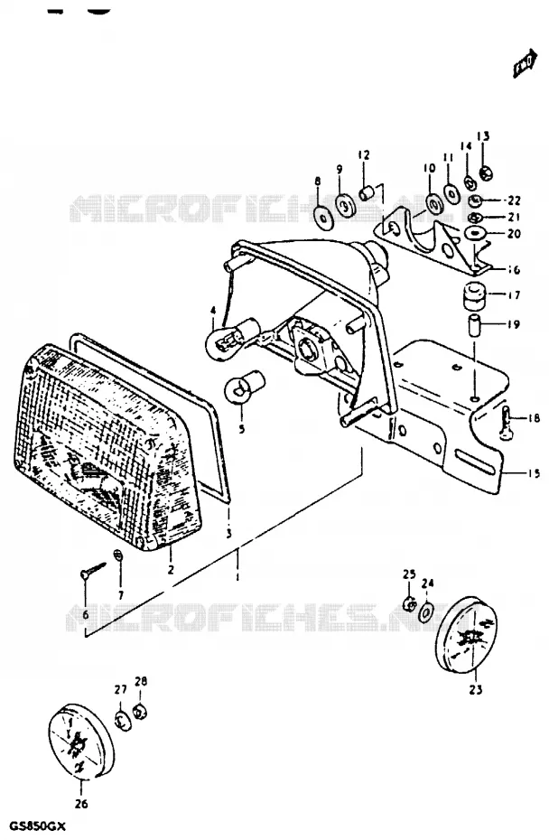 ACHTERLICHT (E17) Suzuki MOTO 850 GS 1981  GS850GX(T/X)