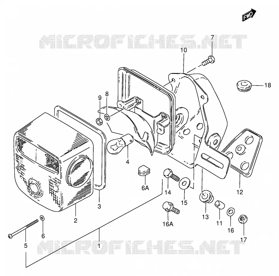 ACHTERLICHT (E18) Suzuki MOTO 125 GN 1983  GN125D(E1)