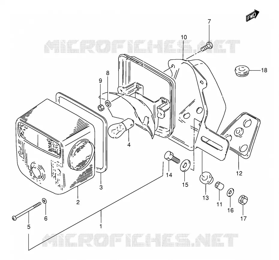 ACHTERLICHT (E1,E2,E4,E24,E34,E53,P95) Suzuki MOTO 250 GN 1993  GN250P(E2)
