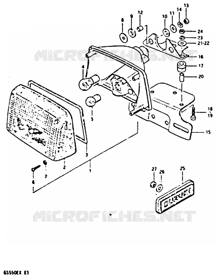ACHTERLICHT (E2, E4, E21) Suzuki MOTO 550 GS 1981  GS550X(X)