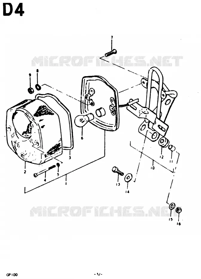 ACHTERLICHT (E2) Suzuki MOTO 100 GP 1992  GP100N(C/N)