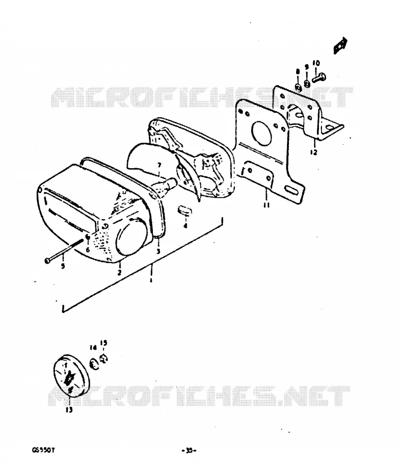 ACHTERLICHT (E22) Suzuki MOTO 550 GS 1980  GS550DT(T)