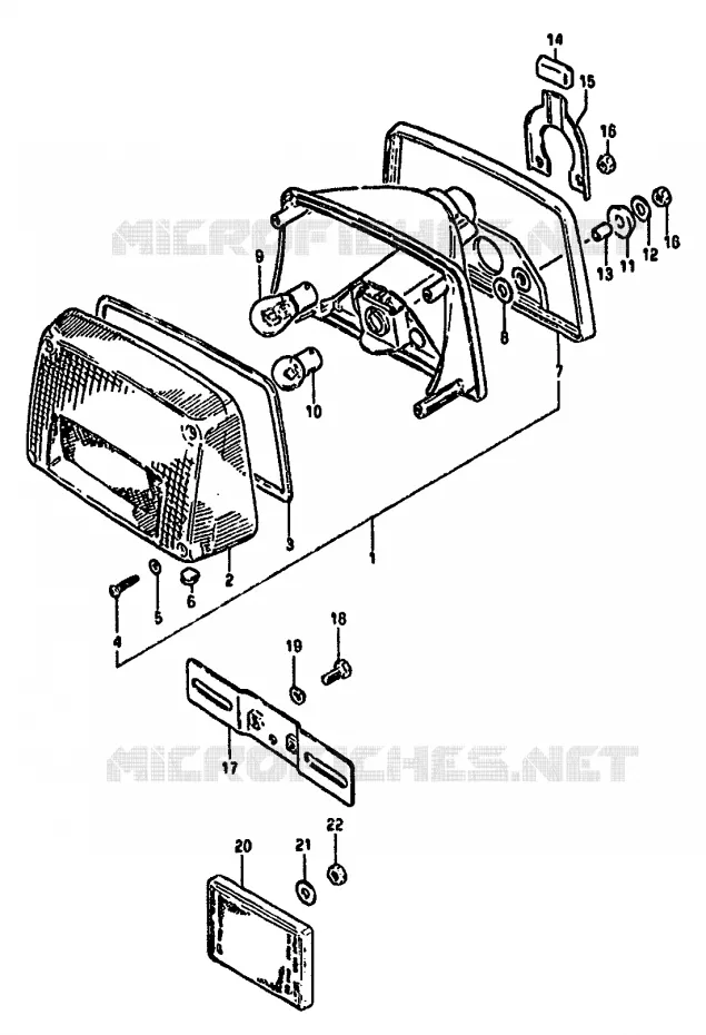 ACHTERLICHT (E22,E25) Suzuki MOTO 550 GS 1981  GS550MX(X/Z)