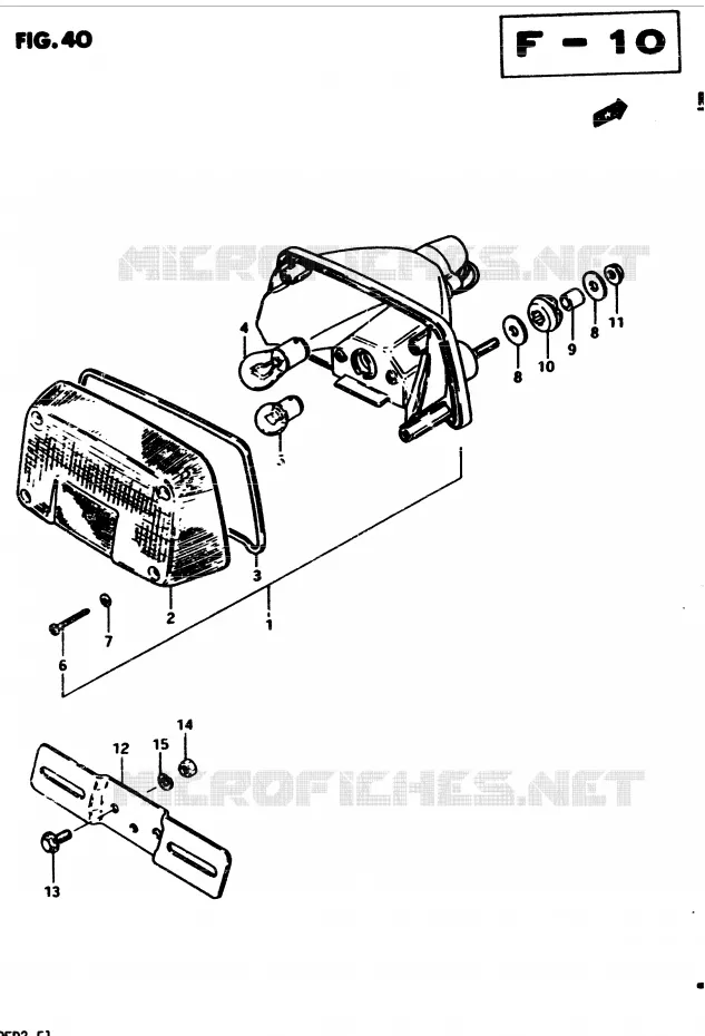 ACHTERLICHT (E25) Suzuki MOTO 450 GS-S 1982  GS450SZ(2/Z/D)