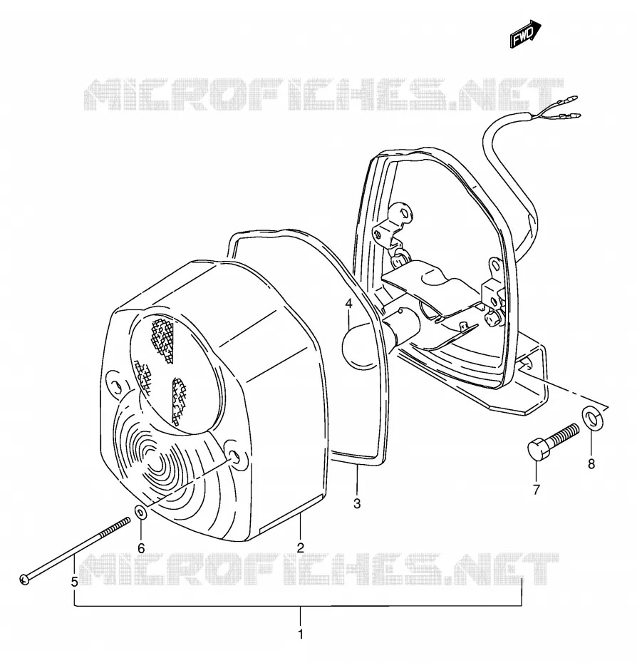 ACHTERLICHT (E25) Suzuki SCOOTER 50 FZ 1993  FZ50NP(E1)