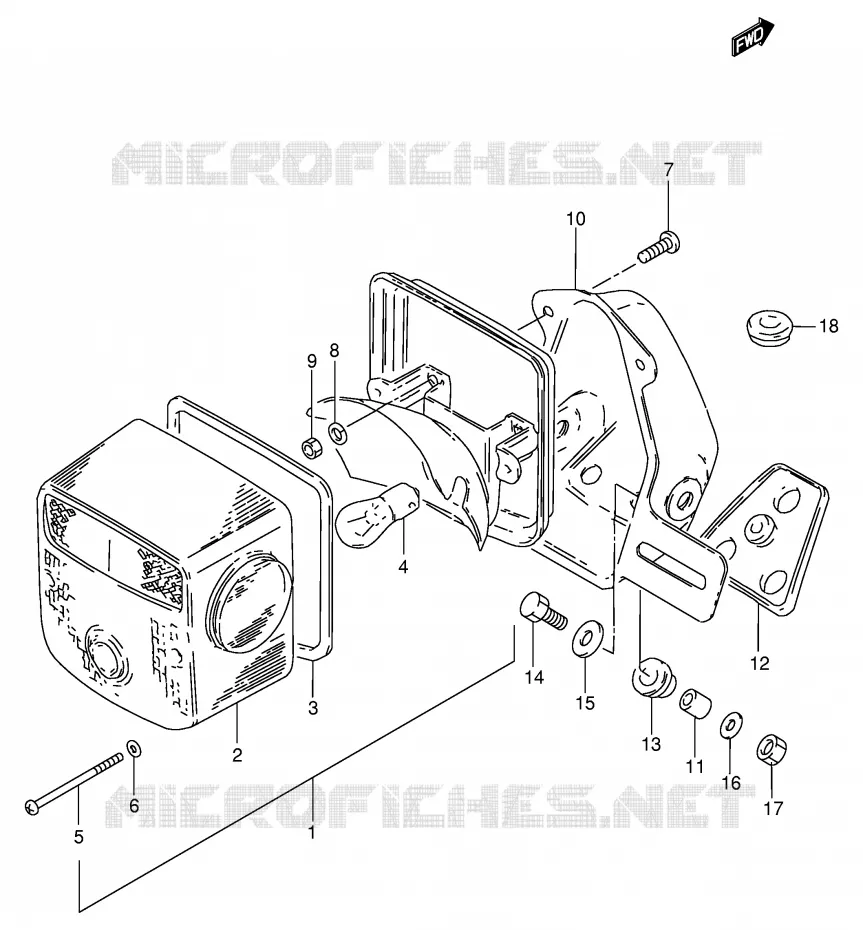 ACHTERLICHT (E25,E39) Suzuki MOTO 250 GN 1985  GN250F(E2)