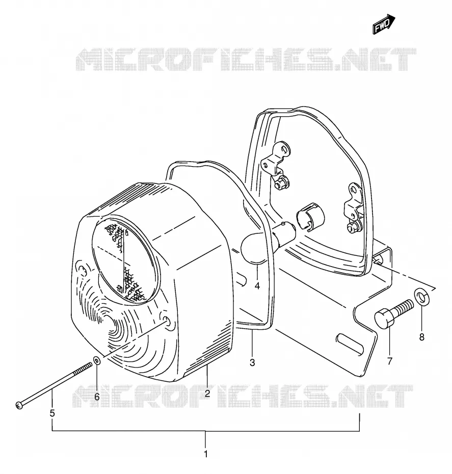 ACHTERLICHT (E26) Suzuki SCOOTER 50 FZ 1986  FZ50G(E1)