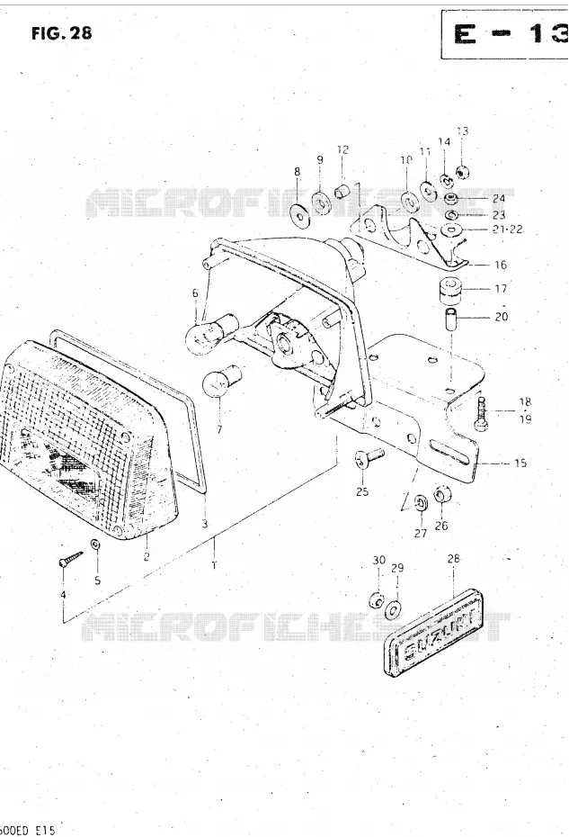 ACHTERLICHT (E34) Suzuki MOTO 500 GS-E 1982  GS500EZ(Z/D)