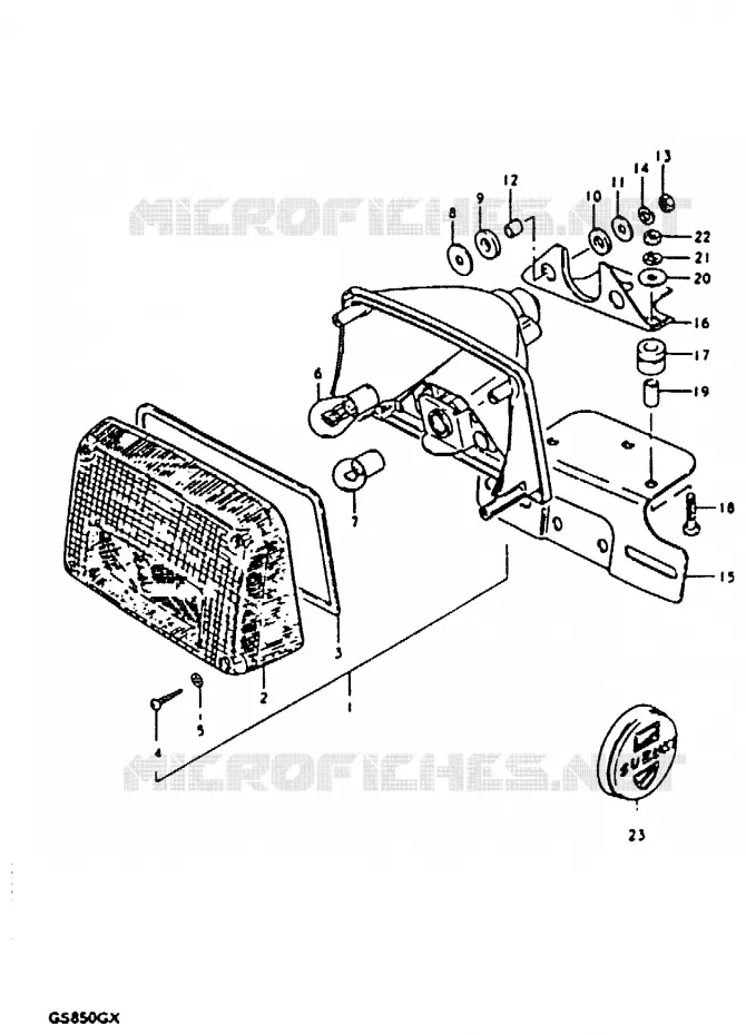 ACHTERLICHT (E34) Suzuki MOTO 850 GS 1980  GS850GT(T/X)