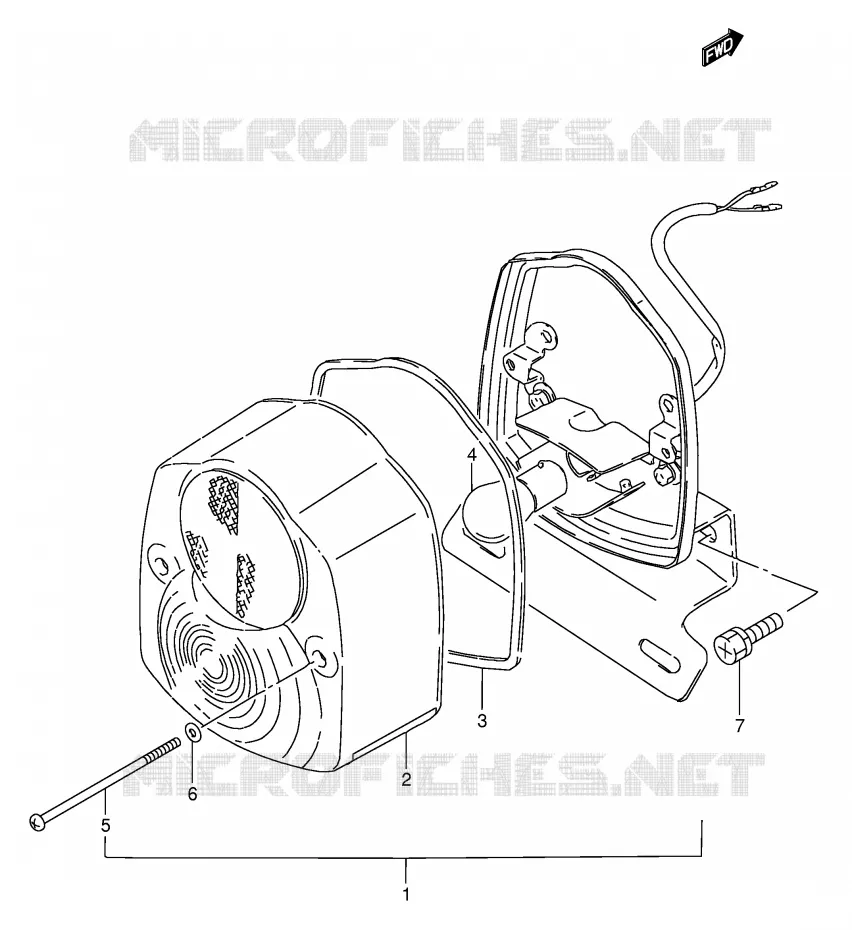 ACHTERLICHT (FZ50NP E26) Suzuki SCOOTER 50 FZ 1982  FZ50Z(E1)