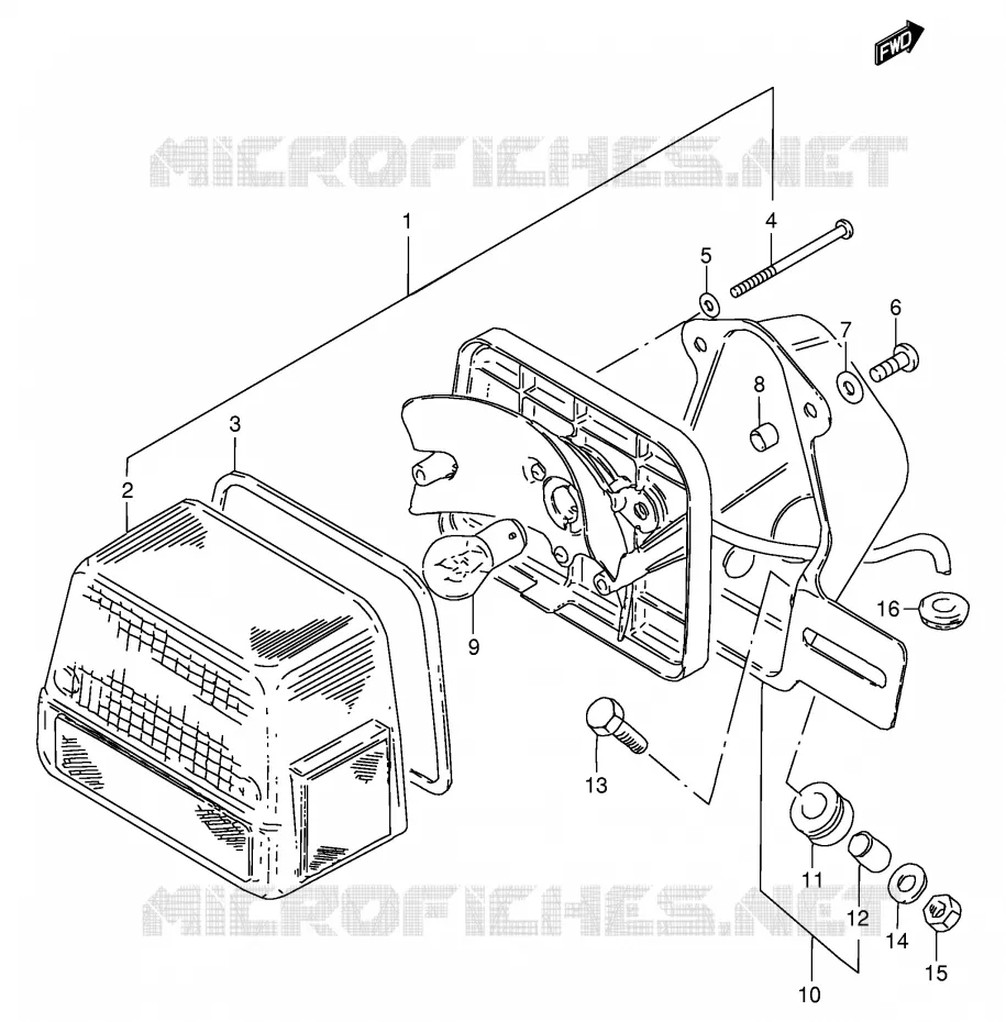 ACHTERLICHT (MODELE N/R E30) Suzuki MOTO 125 GN 1991  GN125EM(E1)