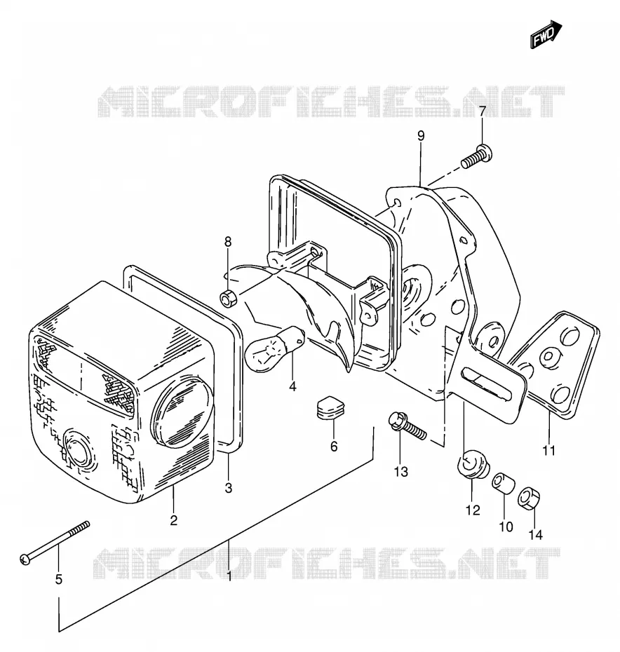 ACHTERLICHT (MODELE T/W/X E22) Suzuki MOTO 250 GN 1996  GN250T(E2)