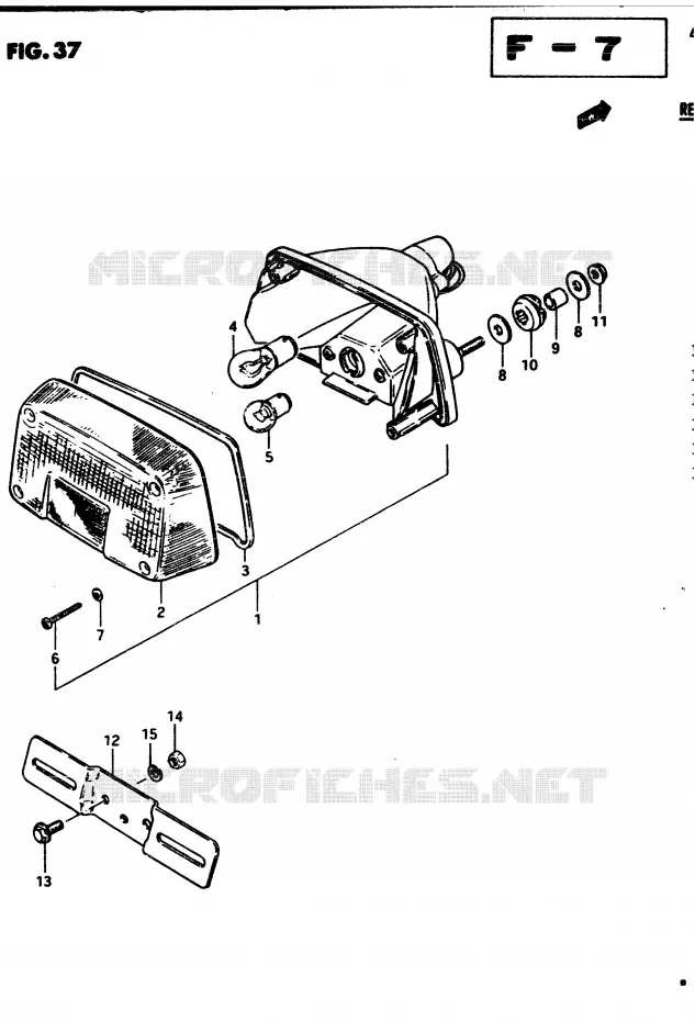 ACHTERLICHT Suzuki MOTO 450 GS 1983  GS450D(2/Z/D)