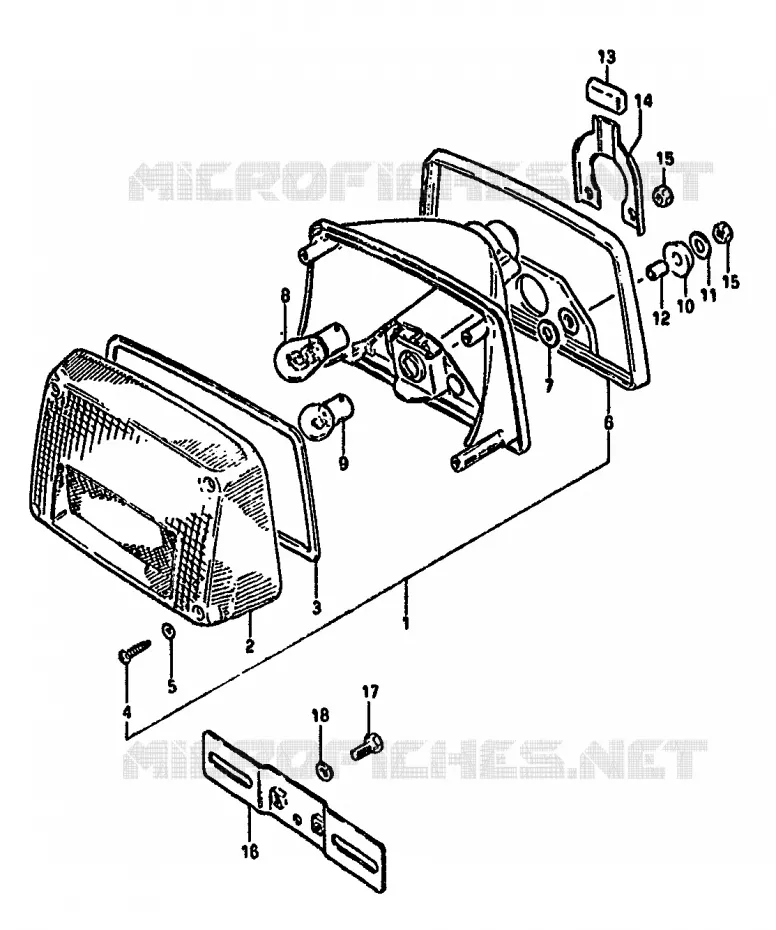 ACHTERLICHT Suzuki MOTO 550 GS 1981  GS550MX(X/Z)