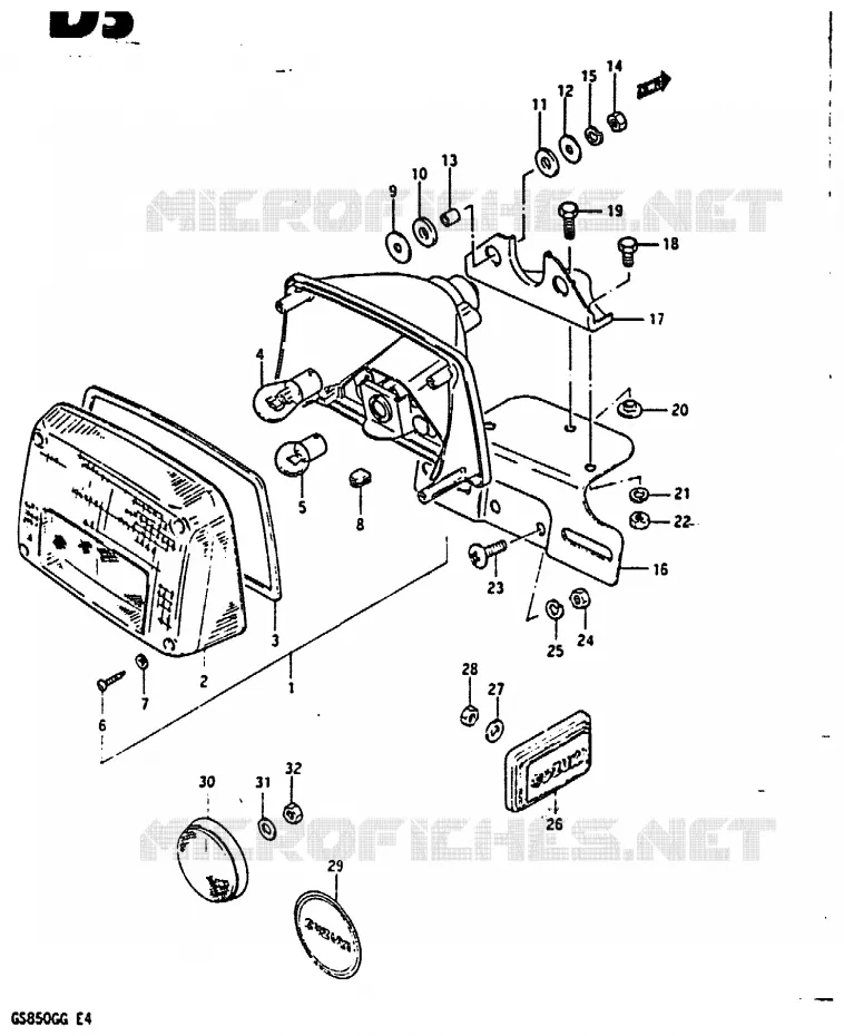 ACHTERLICHT Suzuki MOTO 850 GS 1986  GS850GG(E4)