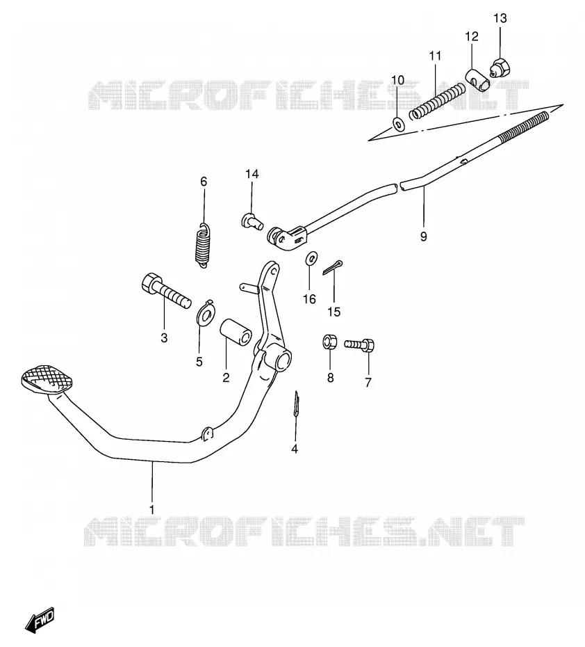 ACHTERREM Suzuki MOTO 125 GS 1994  GS125ESR(E1)