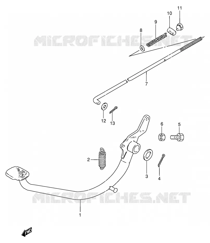 ACHTERREM Suzuki MOTO 250 GN 1991  GN250EM(E2)