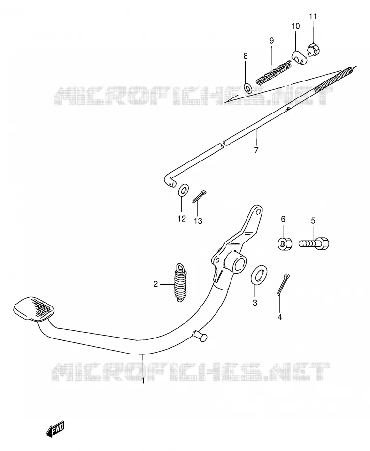 ACHTERREM Suzuki MOTO 250 GN 2000  GN250Y(E2)