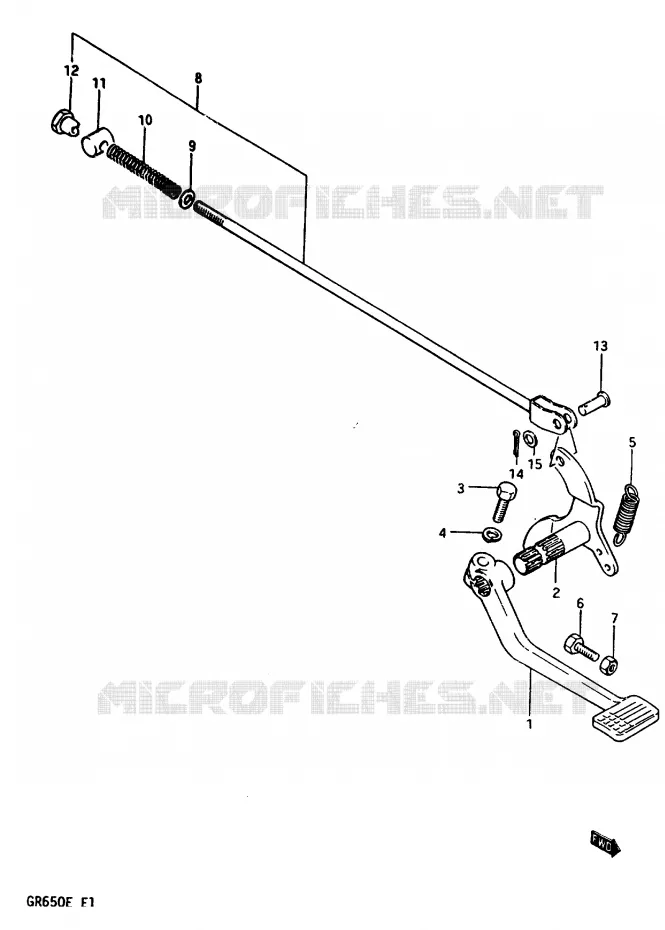 ACHTERREM Suzuki MOTO 650 TEMPTER 1983  GR650XD(D/E)