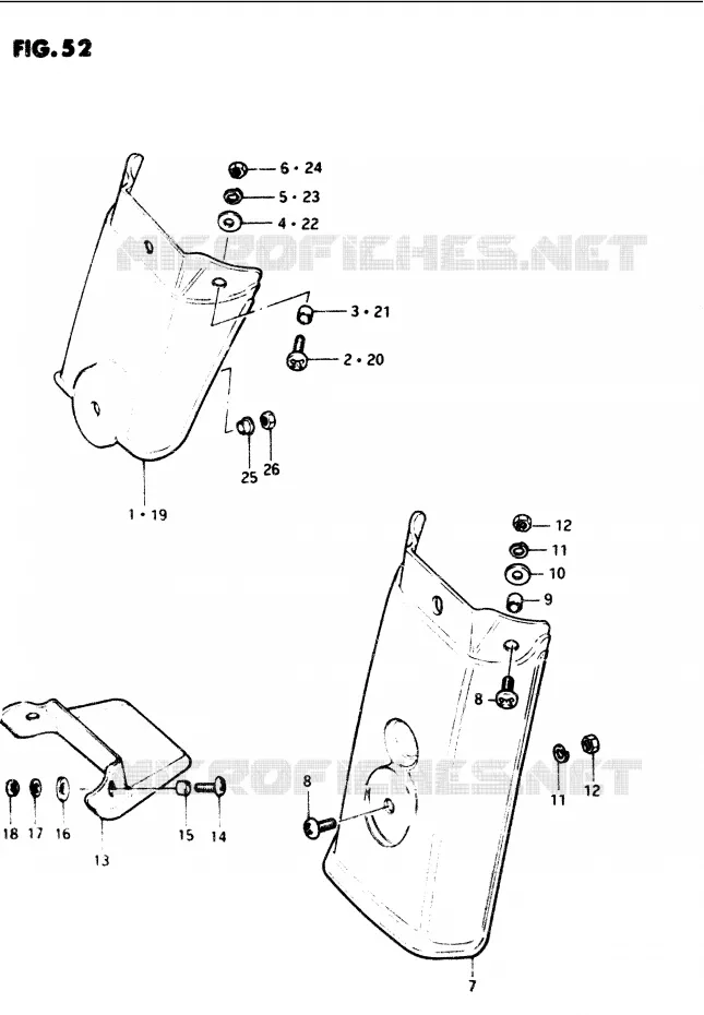 ACHTERSPATBORD Suzuki MOTO 1100 GS-G 1984  GS1100GE(E/F/G)