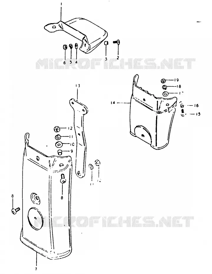 ACHTERSPATBORD Suzuki MOTO 1100 GSX 1981  GSX1100X(T/X)