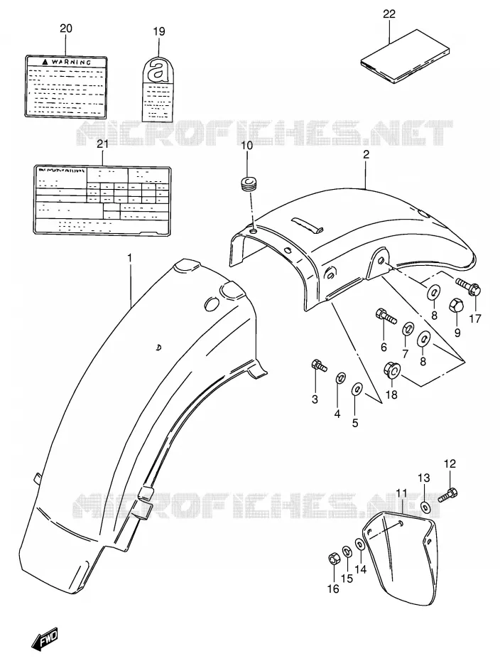 ACHTERSPATBORD Suzuki MOTO 125 GN 1982  GN125EZ(E1)