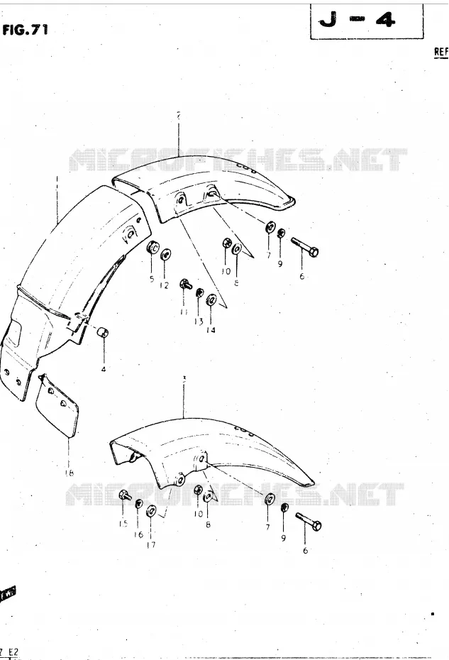 ACHTERSPATBORD Suzuki MOTO 450 GS-L 1982  GS450LZ(E2)
