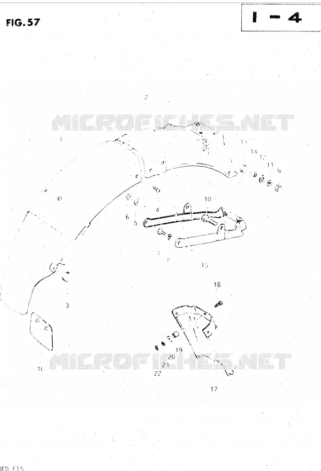 ACHTERSPATBORD Suzuki MOTO 500 GS-E 1983  GS500ED(Z/D)