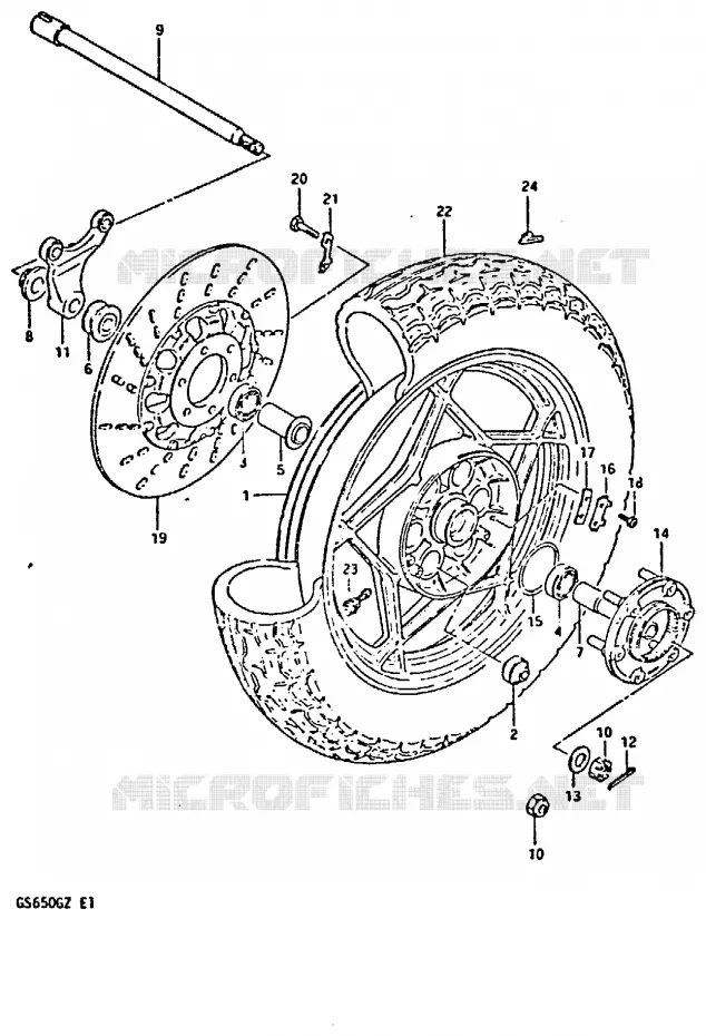ACHTERWIEL Suzuki MOTO 650 GS 1999  GS650GX(X/Z)