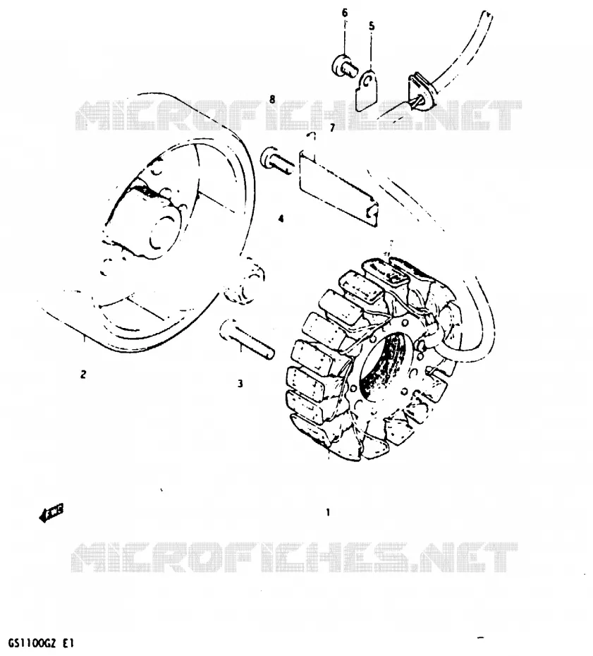 ALTERNATOR (GSX1100ESD) Suzuki MOTO 1100 GSX-E 1982  GSX1100EZ(Z/D)