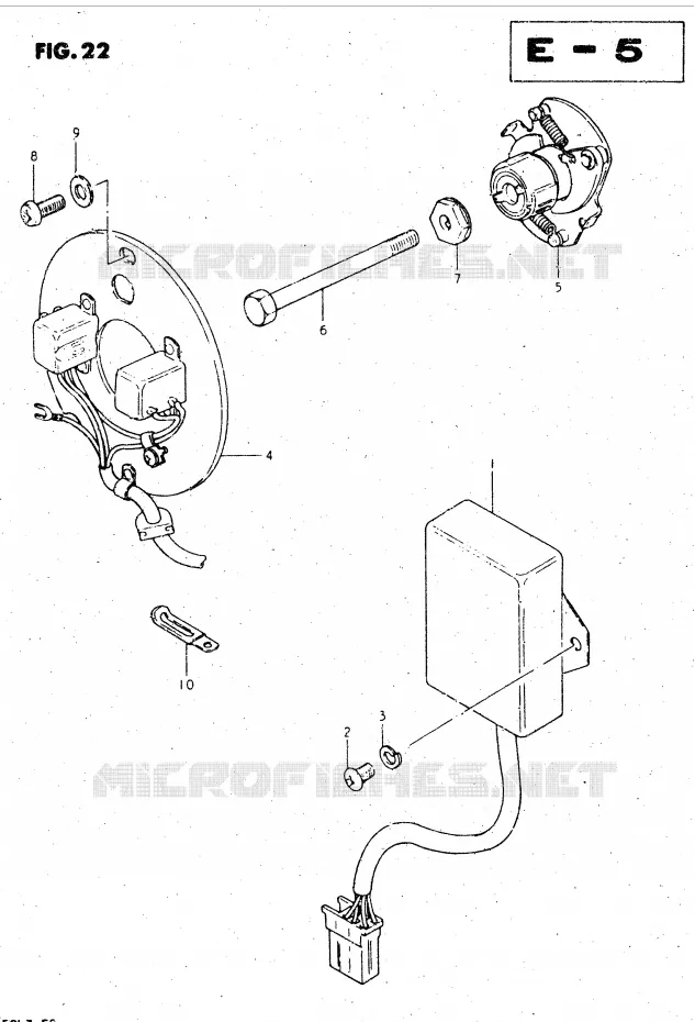 ALTERNATOR (MODELE X, Z) Suzuki MOTO 450 GS-L 1996  GS450LT(E2)