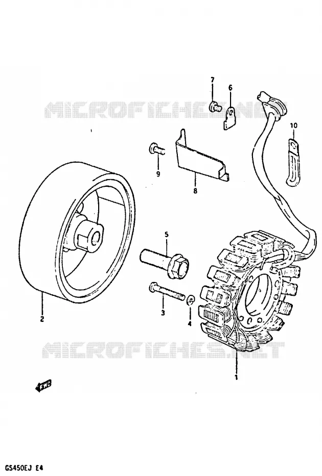 ALTERNATOR Suzuki MOTO 450 GS-E 1988  GS450EUJ(E/F/G/H/J)