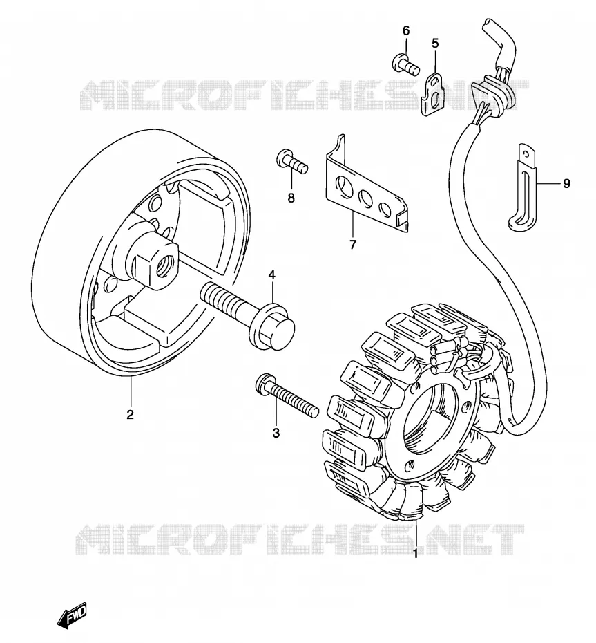 ALTERNATOR Suzuki MOTO 500 GS-F 2004  GS500FK4(P19)