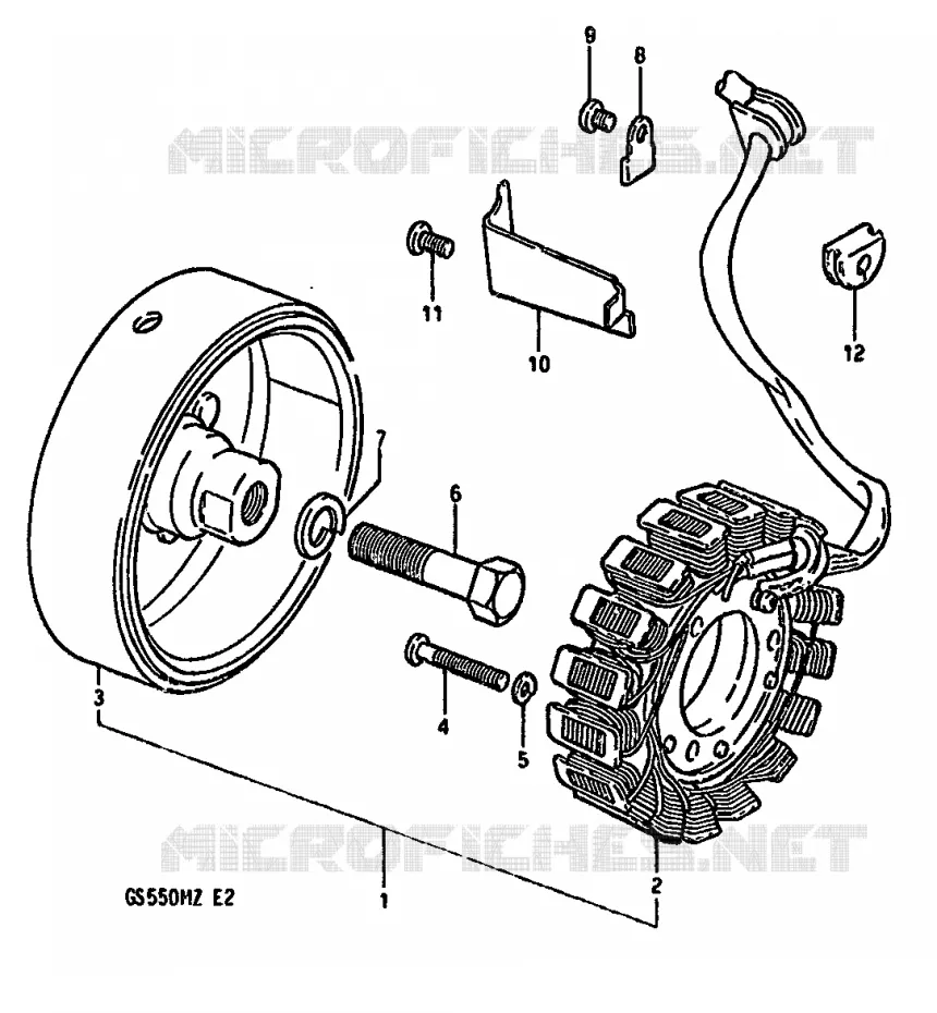 ALTERNATOR Suzuki MOTO 550 GS 1981  GS550MX(X/Z)