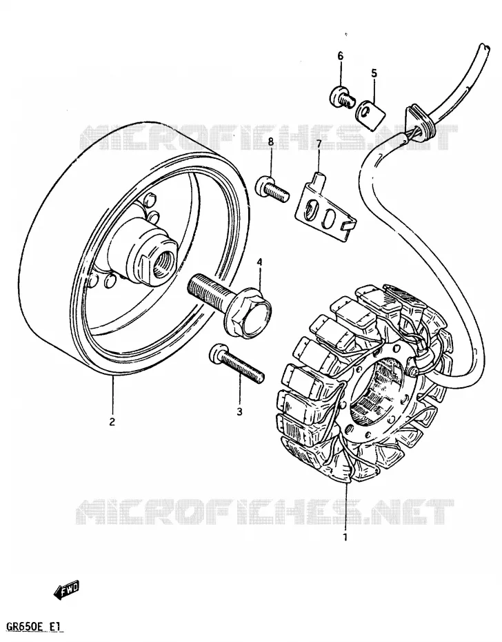 ALTERNATOR Suzuki MOTO 650 TEMPTER 1983  GR650D(D/E)