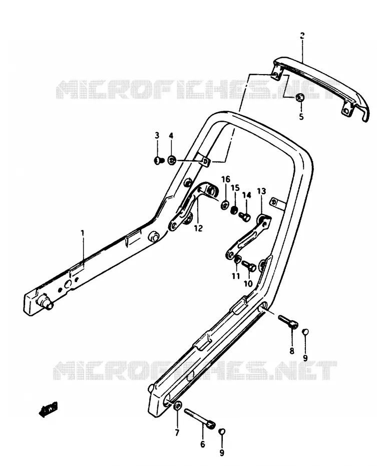 BACKREST Suzuki MOTO 1100 GSX-E 1984  GSX1100ESE(E/F/G)