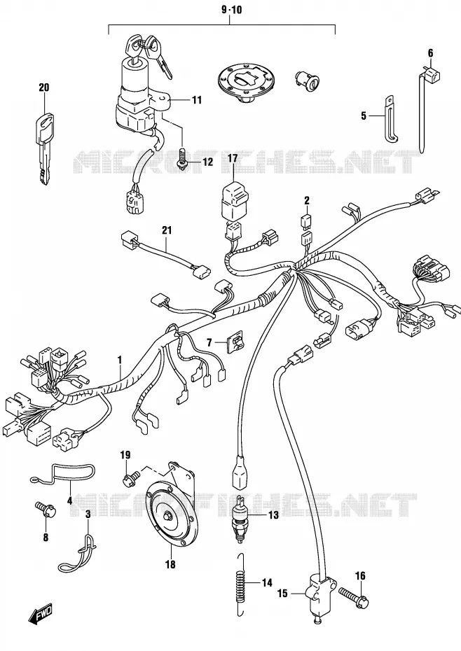 BEDRADING (GS500K4/UK4) Suzuki MOTO 500 GS-F 2004  GS500FUK4(P19)