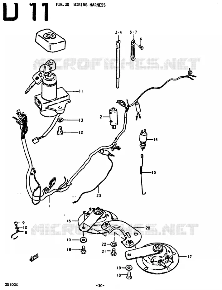 BEDRADING Suzuki MOTO 1000 GS 1979  GS1000N(C/N)