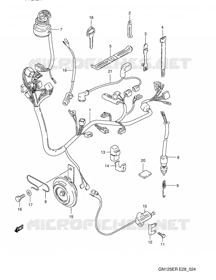 BEDRADING Suzuki MOTO 125 GN 1993  GN125EP(E28)