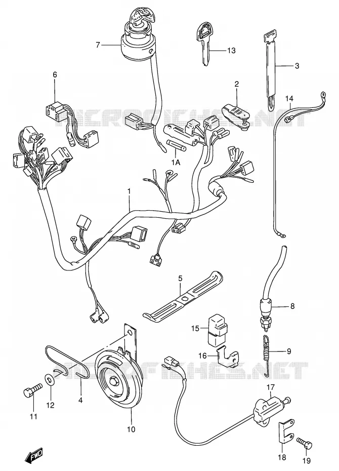 BEDRADING Suzuki MOTO 125 GN 1994  GN125R(E1)