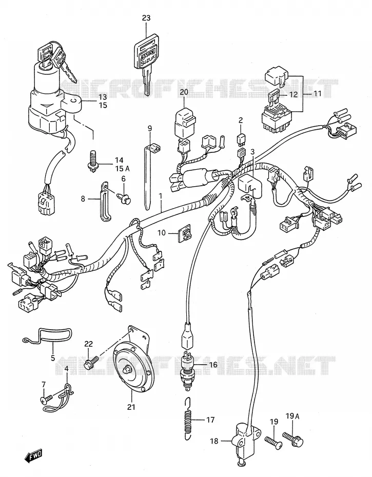 BEDRADING Suzuki MOTO 500 GS-E 1995  GS500ESKS(E28)