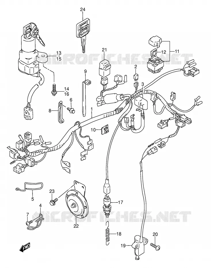 BEDRADING Suzuki MOTO 500 GS-E 1996  GS500EUT(E2)