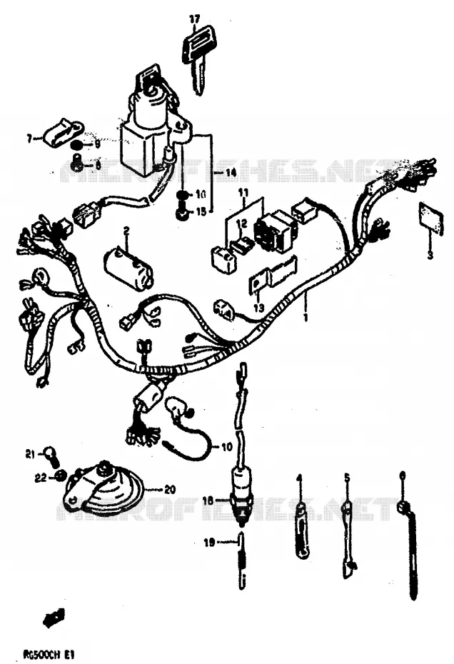 BEDRADING Suzuki MOTO 500 RG 1986  RG500G(E1)